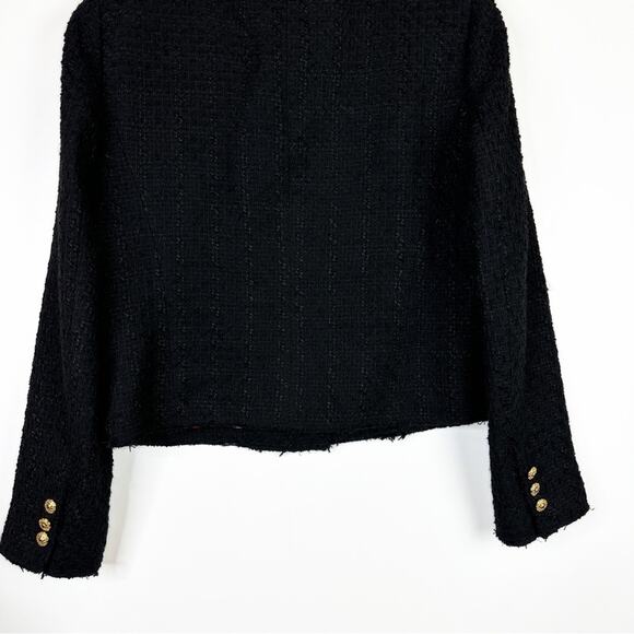 Zara Black Textured Tweed Structured Lined Blazer. Blogger fave.🔥 - Picture 8 of 13